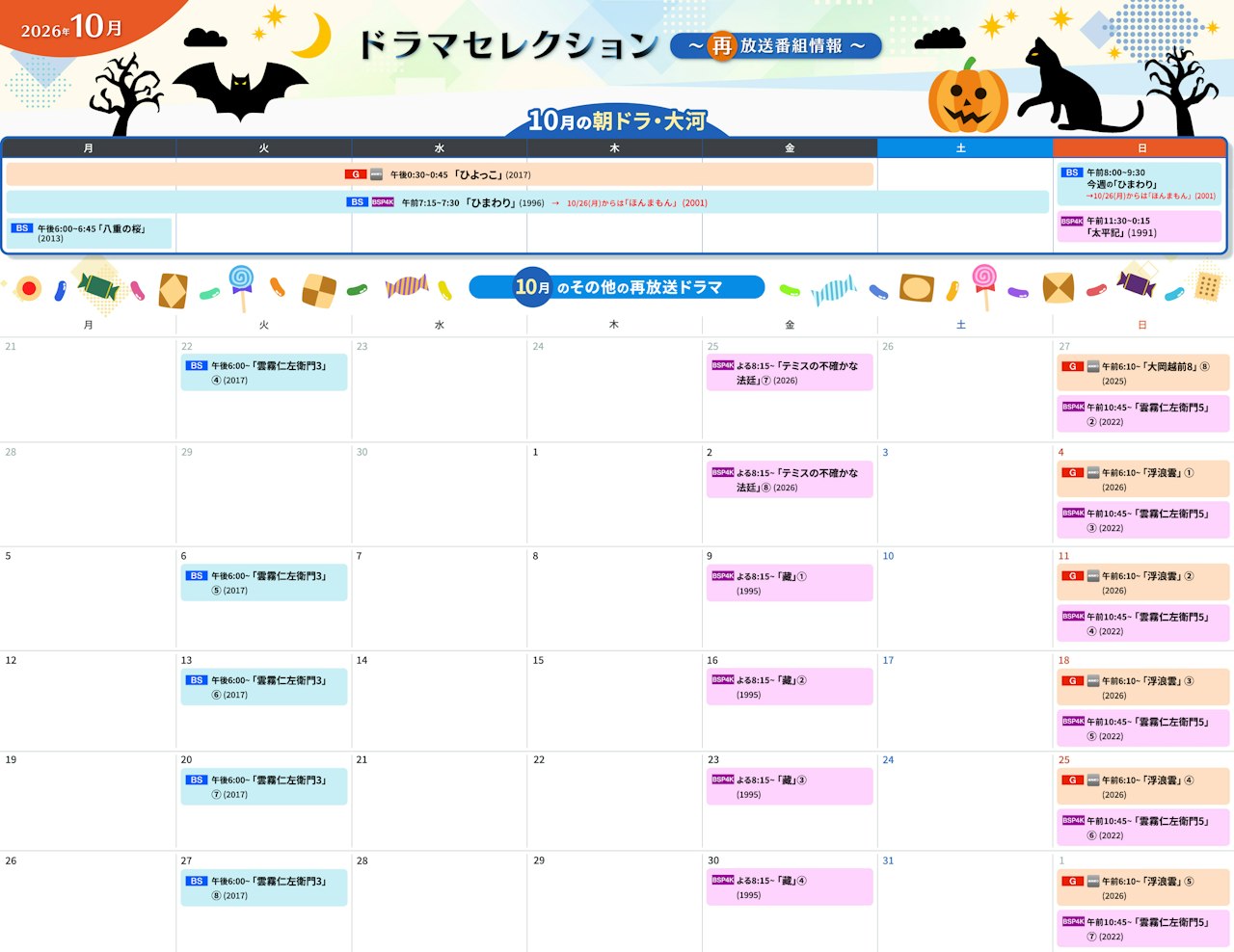 朝ドラ 再 放送 予定